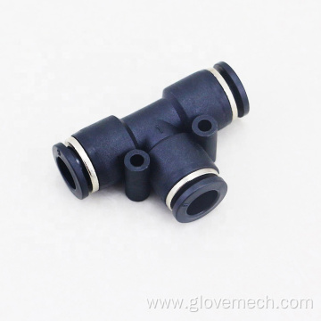 T Type 3 Way Pneumatic Pipe Quick Fittings